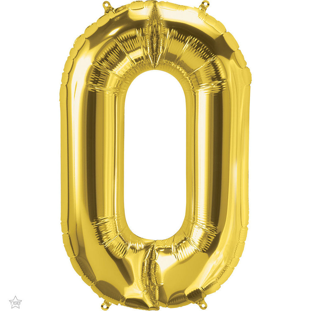 balloon foil number gold zero