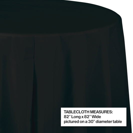 party supplies round table cover plastic black velvet