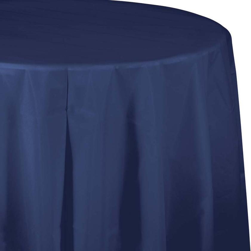 party supplies round table cover plastic navy