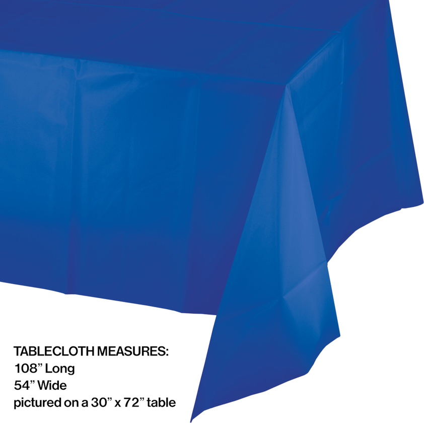 party supplies table cover plastic cobalt