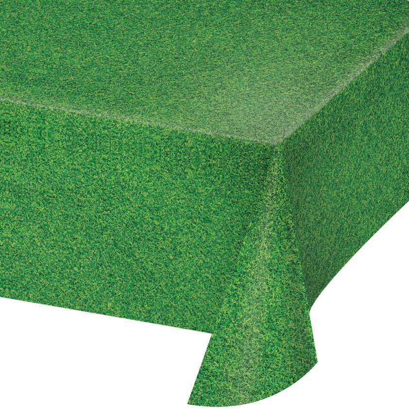 table cover grass green
