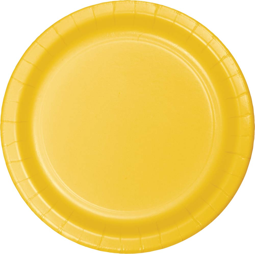 party supplies plate school bus yellow