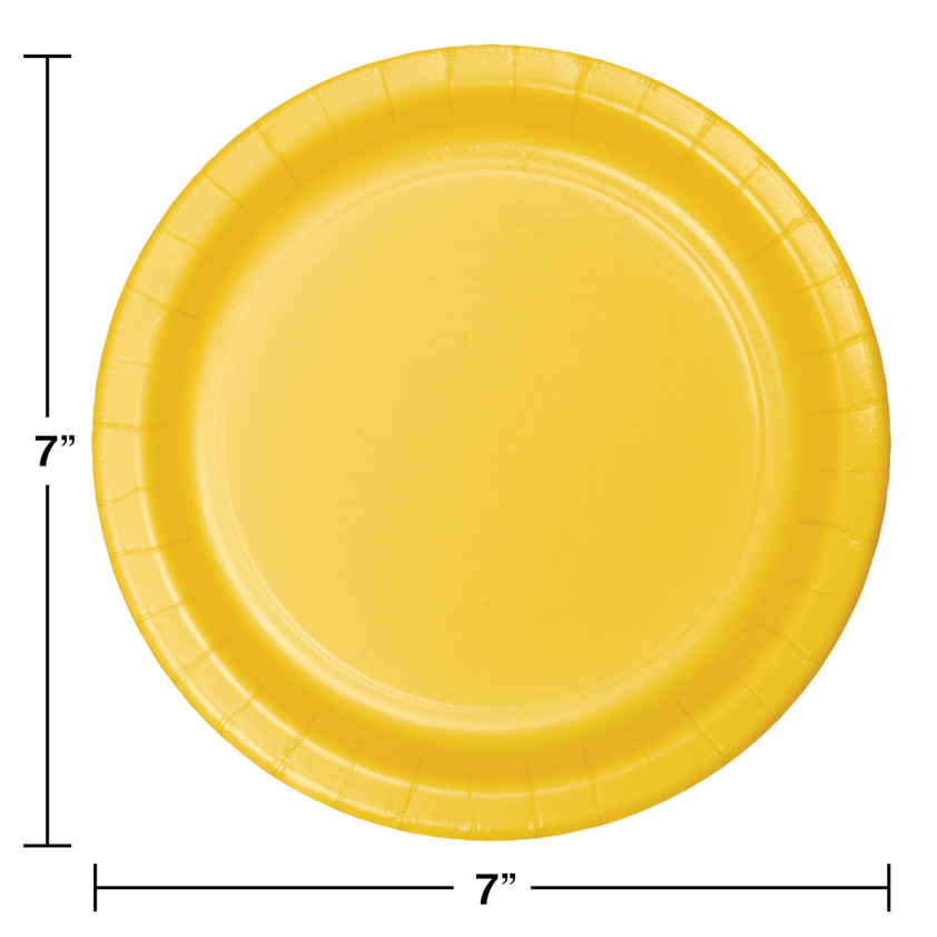 party supplies plate school bus yellow