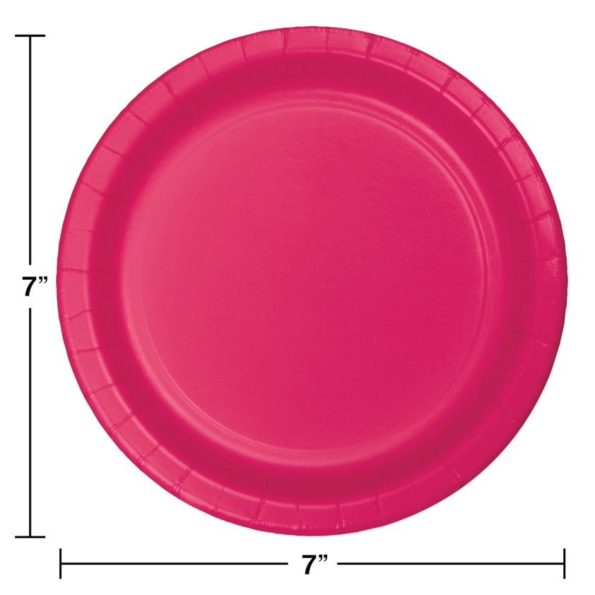 party supplies plate hot magenta