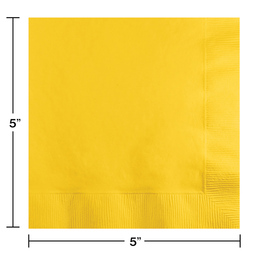 party supplies napkins paper beverage school bus yellow