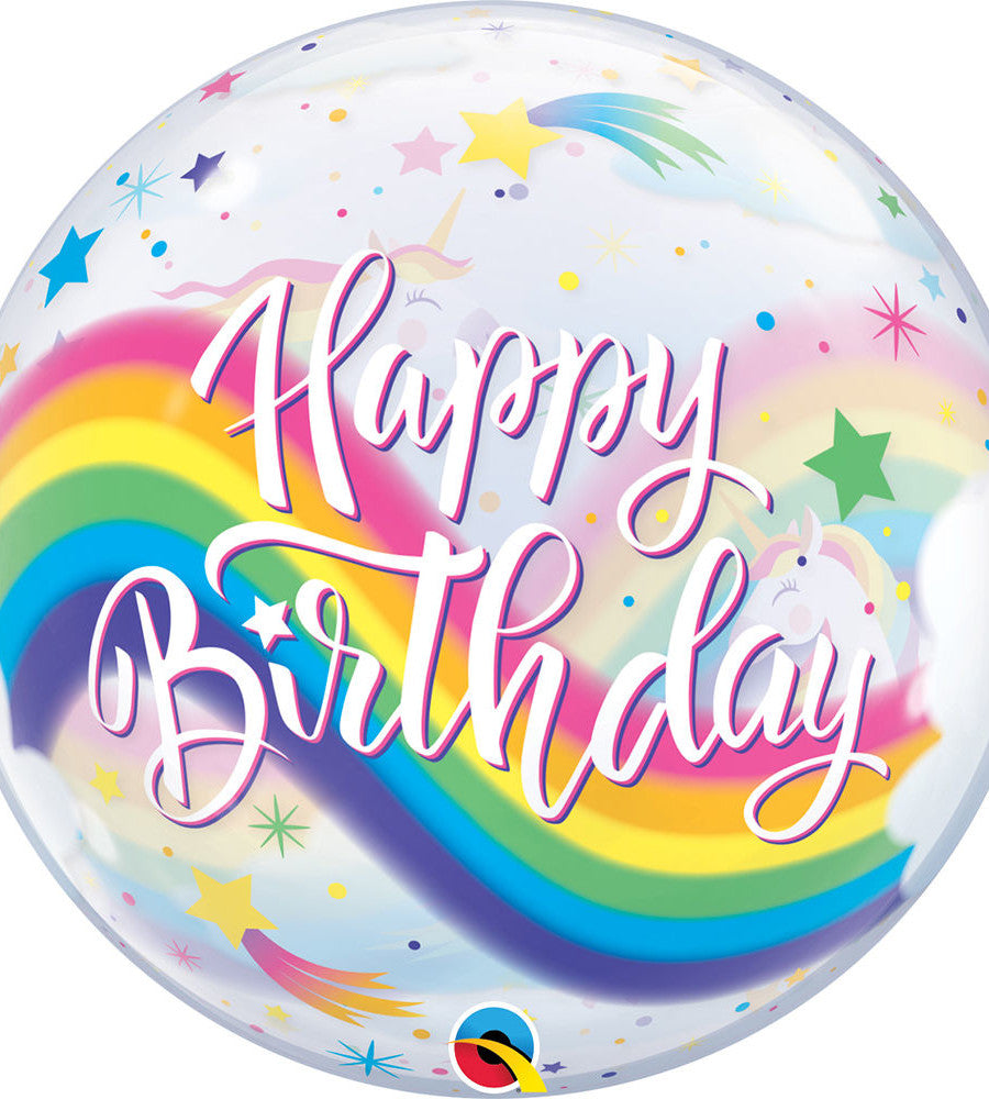 balloon foil birthday rainbow unicorn