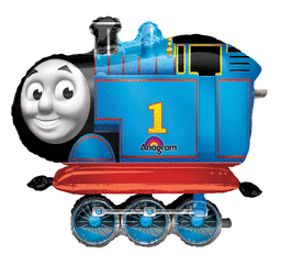 balloon foil Thomas train blue