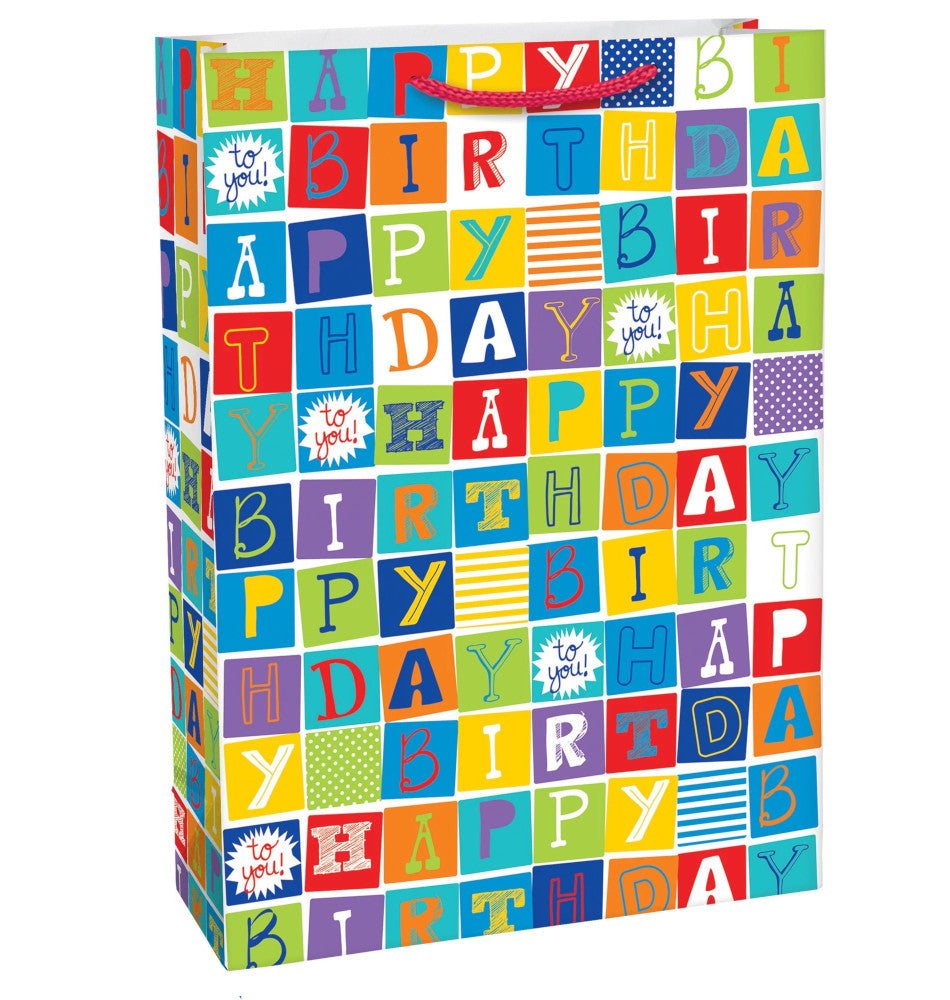 party supplies Jumbo Gift Bag - Checkerboard Birthday
