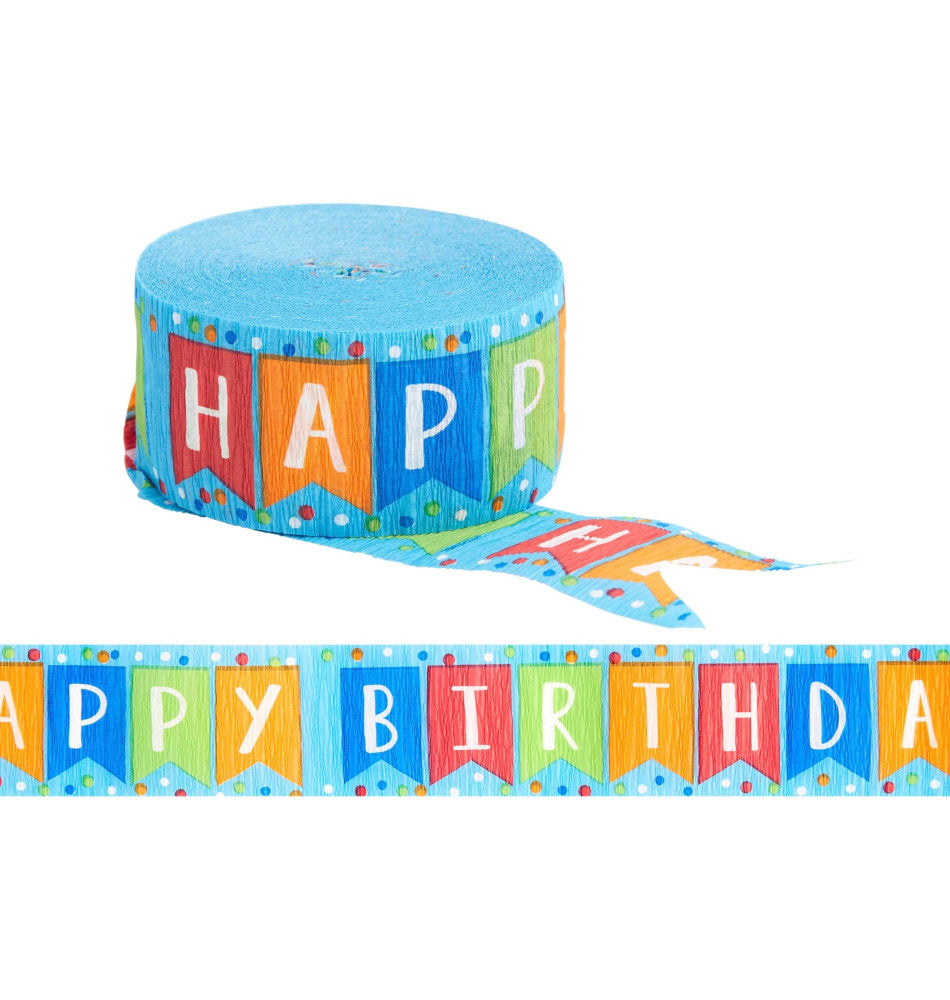 party supplies Printed Crepe Streamers - Happy Birthday