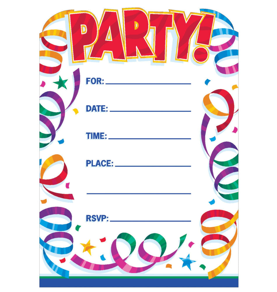 party supplies Party Streamers Postcard Invitations