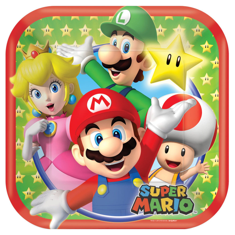 plate party supplies Super Mario Brothers