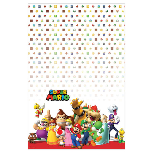 table cover party supplies Super Mario Brothers