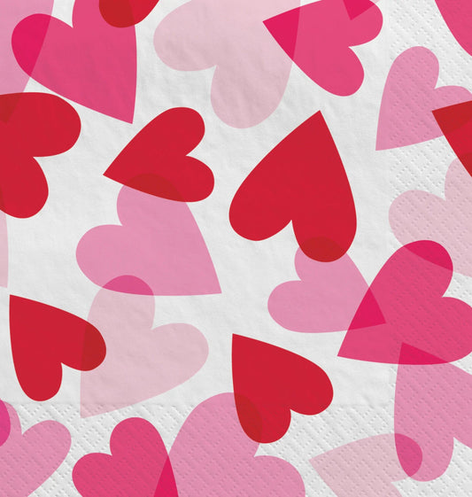 party supplies Valentine Day Heart Party Beverage Napkins