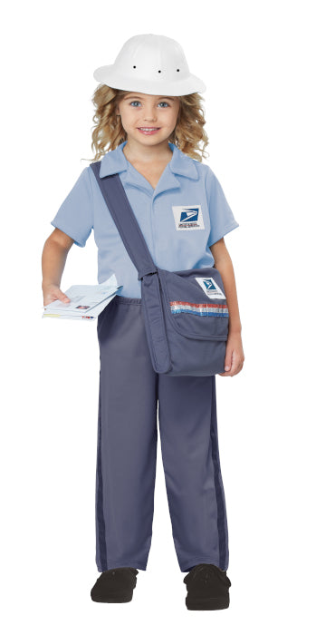 U.S. Mail Carrier Toddler  Shirt with Logo Pants Hat Mail Bag