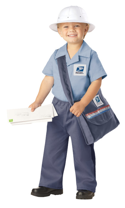 U.S. Mail Carrier Toddler  Shirt with Logo Pants Hat Mail Bag
