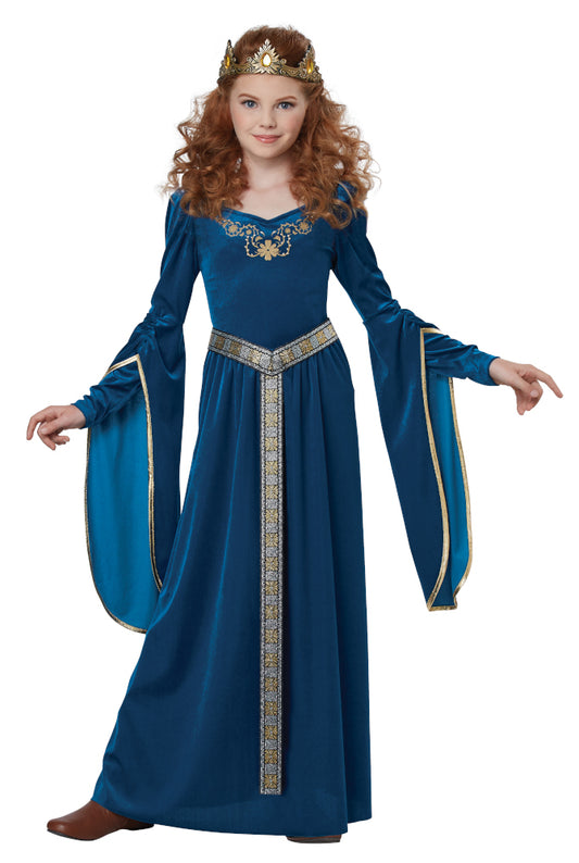 Medieval Princess Child Costume Dress Belt Half crown