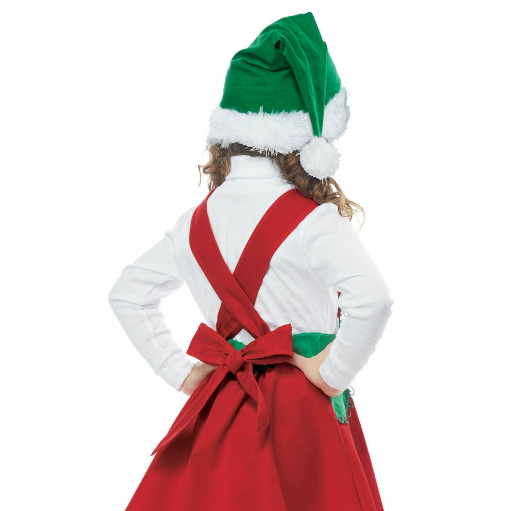 Elf In Charge Santa Helper Christmas Holiday Child Costume Dress Hat Leggings