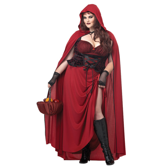 Dark Red Riding Hood Plus Size Adult Costume
