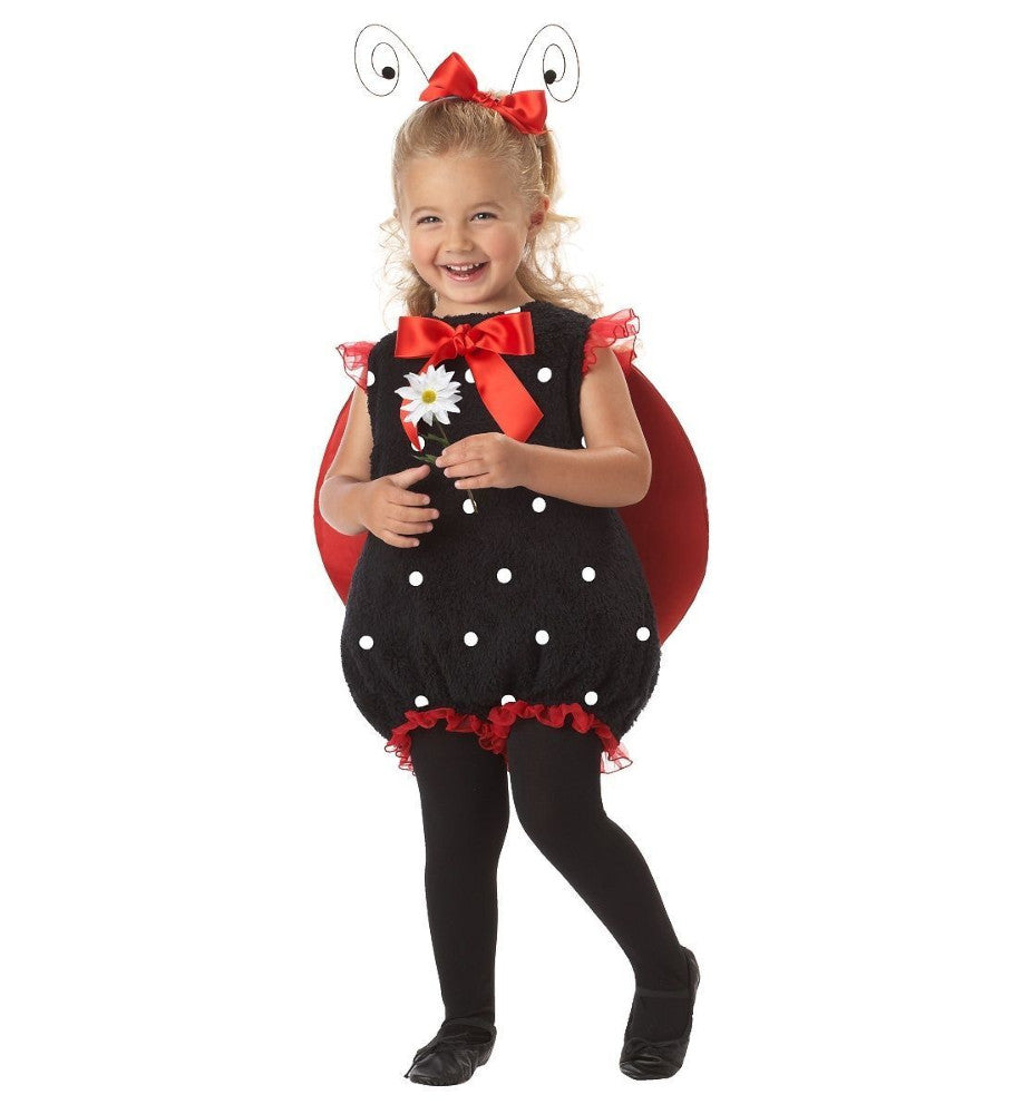 Cute Lil' Lady Bug Ladybug Infant Costume Romper Foam printed lady bug wings Headband with antennae and bow