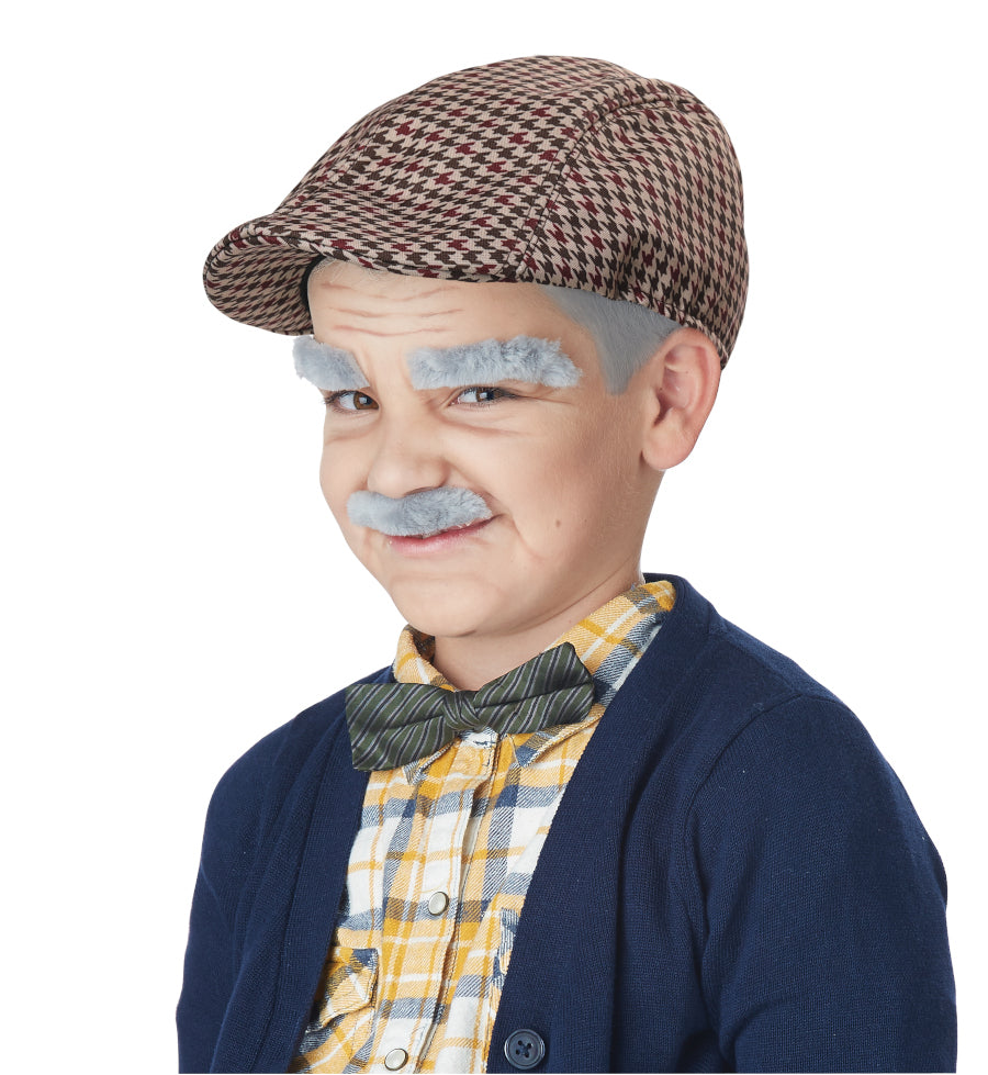 Old Timer Kit Child Costume Accessory Eyebrows Moustache Hat