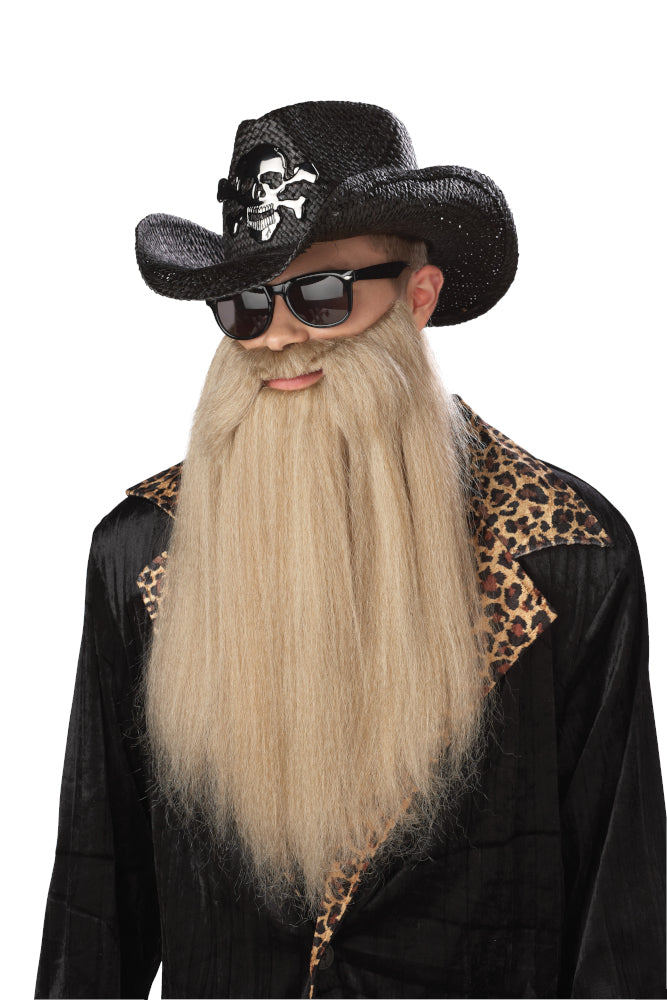 80's Blues Rocker Beard With Mustache Adult Costume Accessory Beard with moustache Blonde