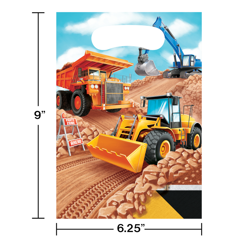 Big Dig Construction Loot Bag, 8 count
