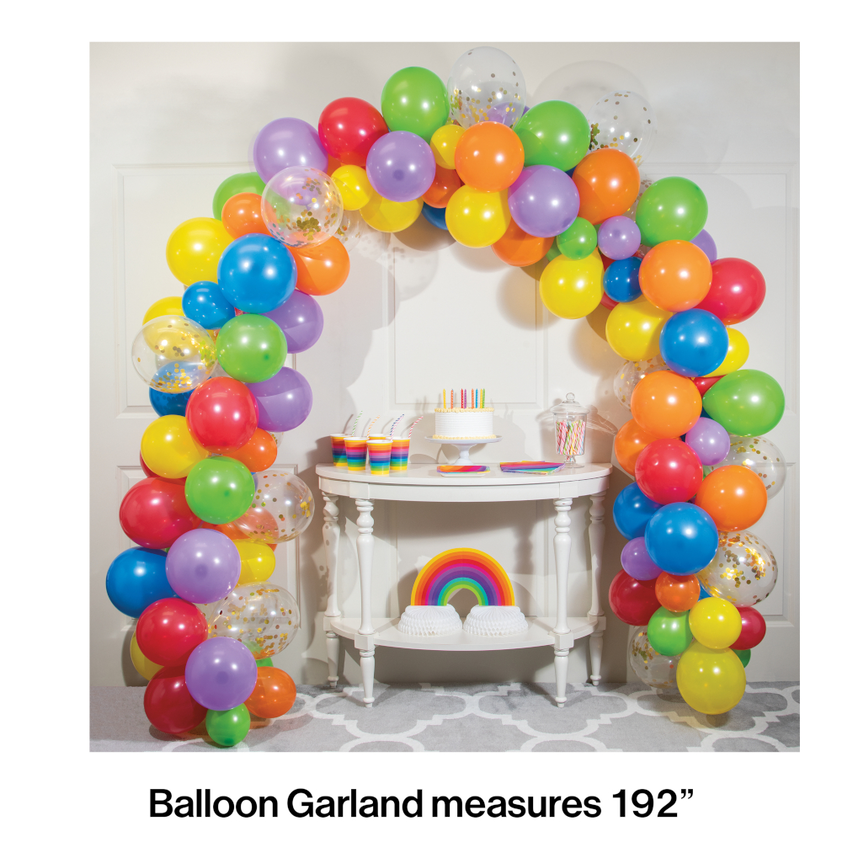 Rainbow balloon garland kit