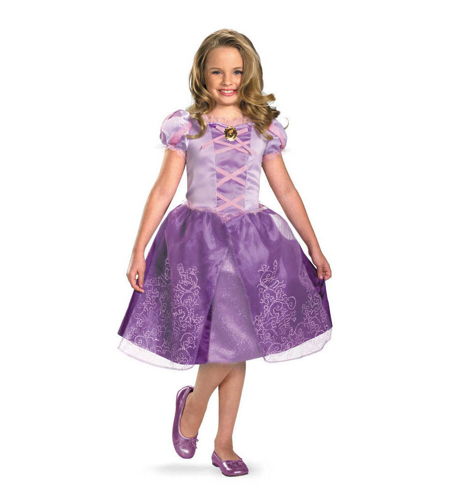 Disney Tangled Rapunzel Toddler Costume Dress with attached cameo