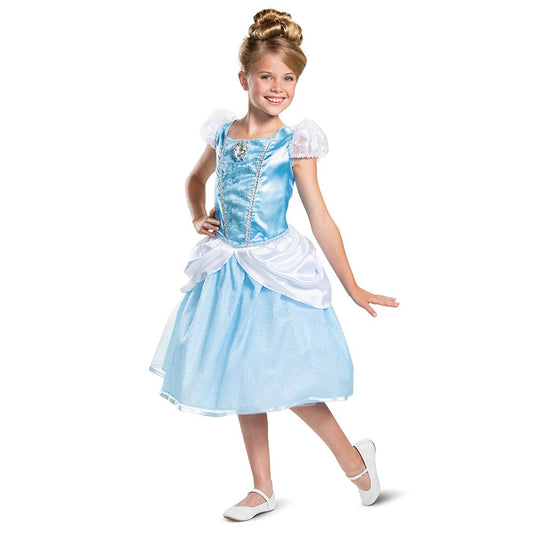 Disney Princess Cinderella Classic Girls Toddler Child Costume Dress with character cameo