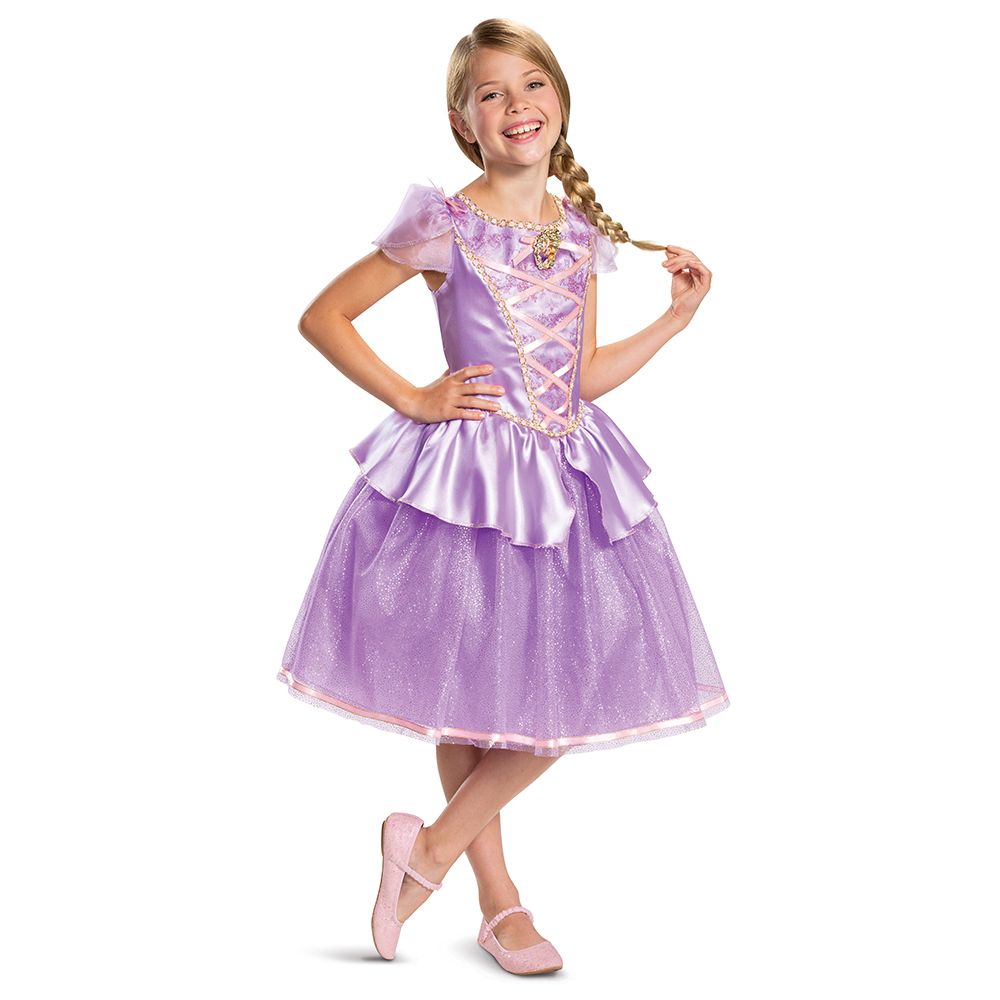 Disney Princess Rapunzel Classic Child Costume Dress with character cameo