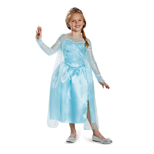 Disney Frozen Elsa Snow Queen Gown Classic Child Costume Dress with character cameo