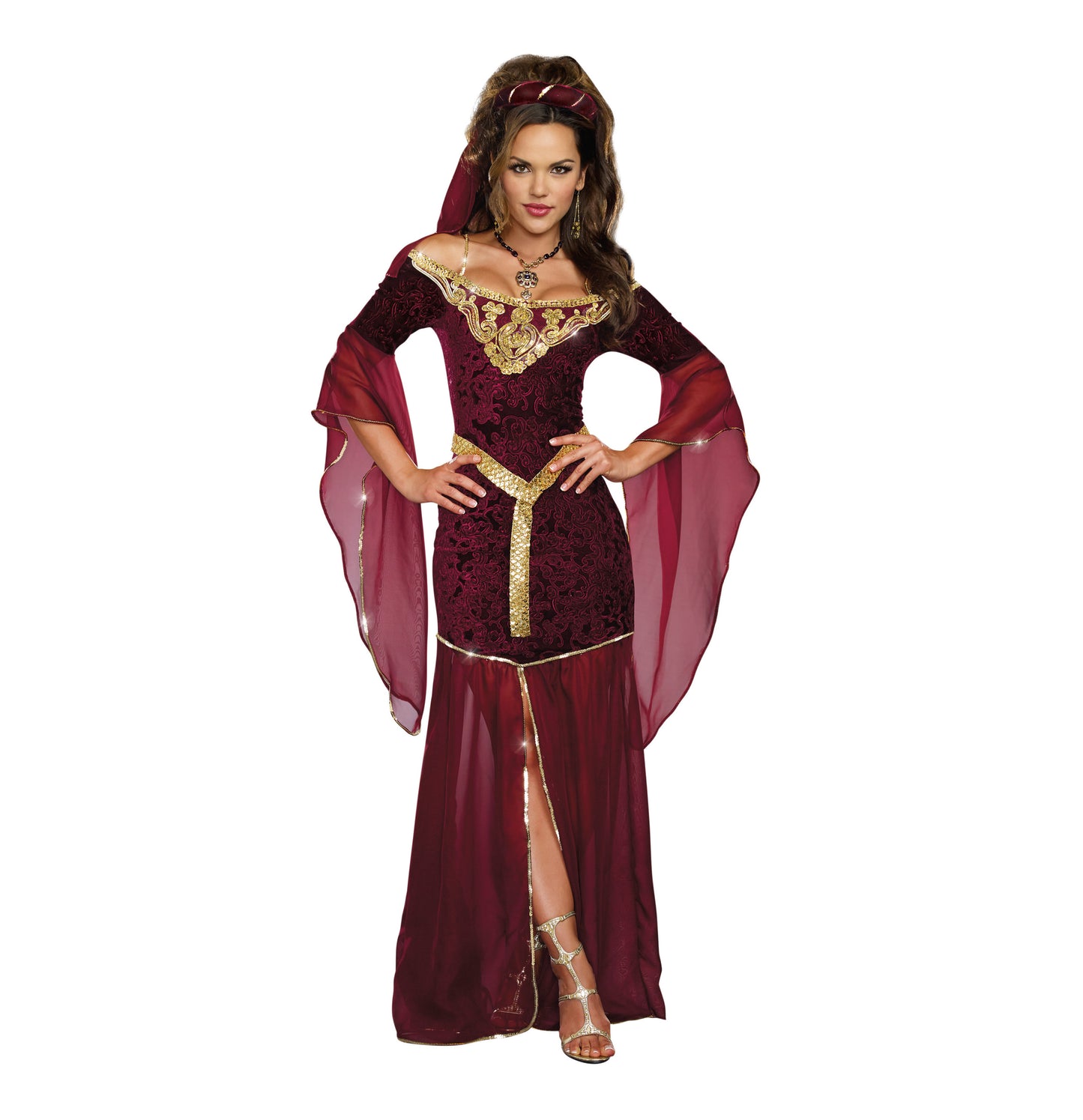 Medieval Enchantress Renaissance Maiden Adult Women Costume