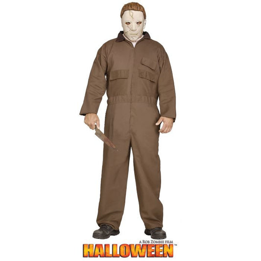Michael Myers Plus Size Costume Boilersuit Memory-Flex Mask