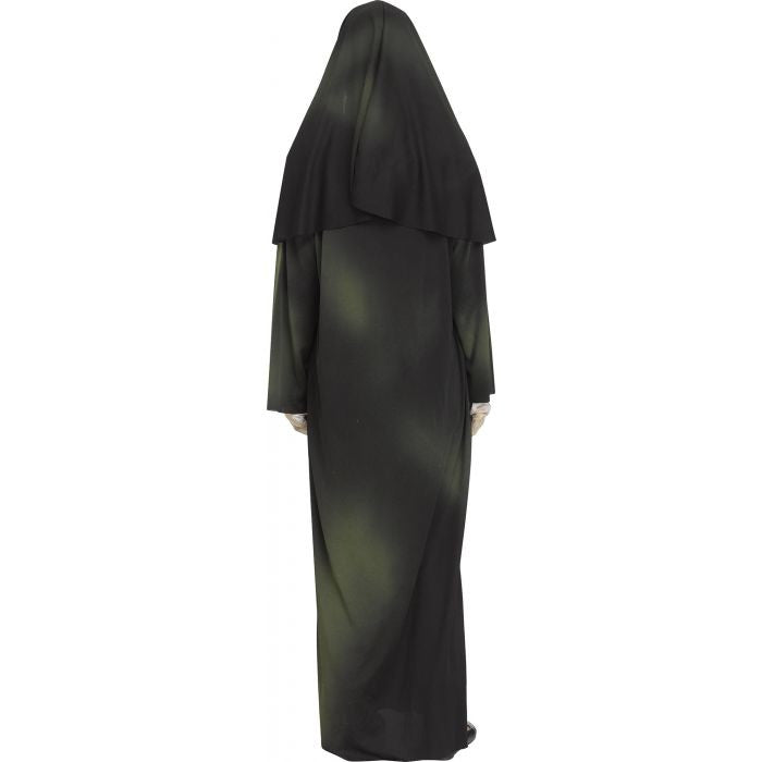 Possessed Nun Adult Women Costume Gown Habit Veil Gloves Necklace