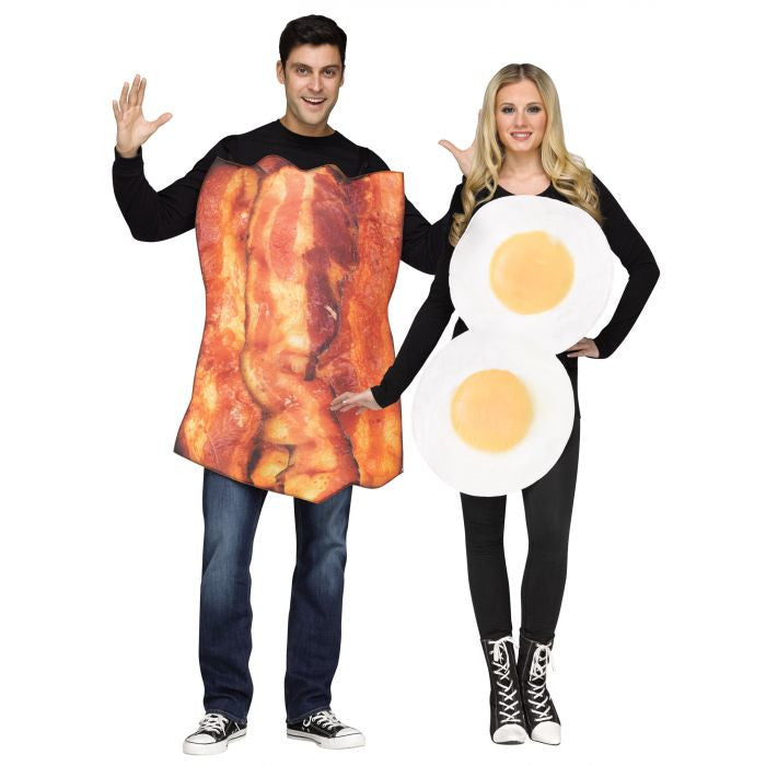 Bacon & Eggs Unisex Adult Costume 2 Costumes in 1 Bag! Bacon Tunic Eggs Tunic