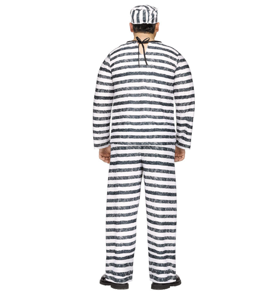 Jailbird Prisoner Convict Adult Costume Plus Size