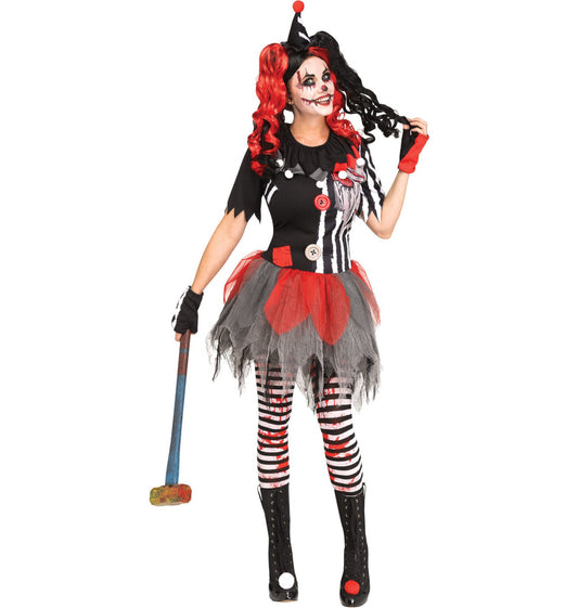 Sinister Evil Circus Clown Harlequin Adult Costume