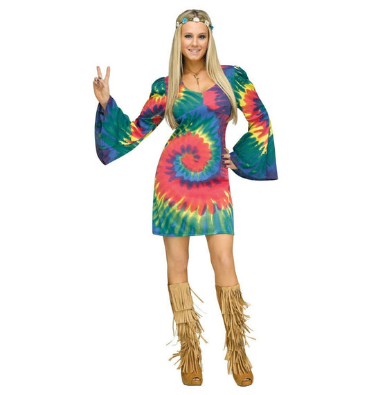 Groovy Gal Hippie 60's 60s Retro Adult Costume Dress