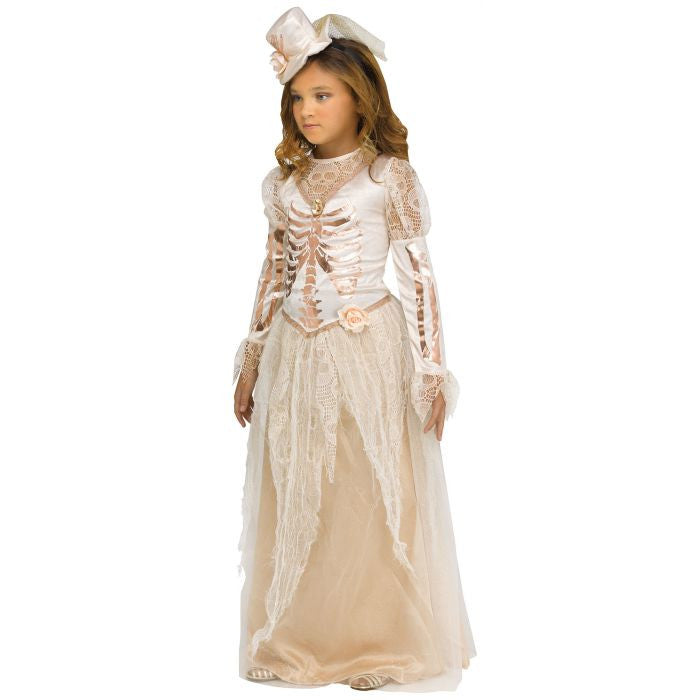 Victorian Bride Child Costume Gown Hat w/Veil