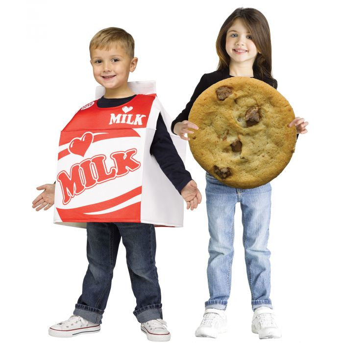 PhotoReal/Milk & Cookie Toddler Costume 2 Costumes in 1 Bag Milk Tunic Cookie Tunic