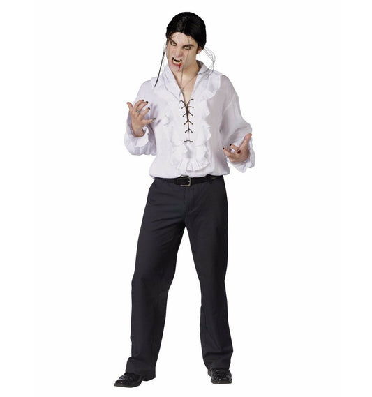 Swashbuckler Pirate Vampire Shirt Adult Costume Accessory, White