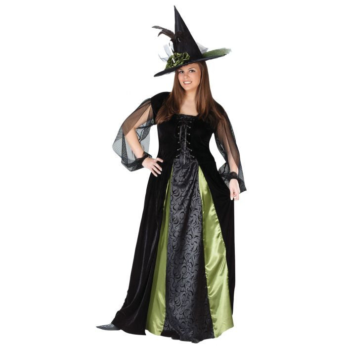 Goth Maiden Witch Plus Size Gown Witch Hat