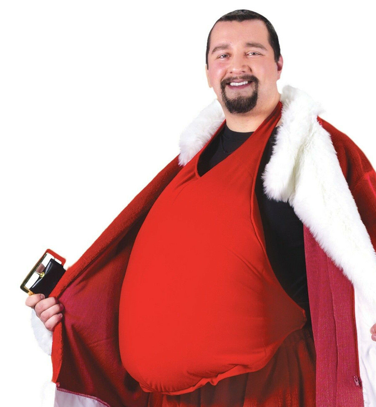 Santa Clause Padded Belly Stomach Stuffer Adult Costume Accessory A fully padded belly and chest with strap in the back