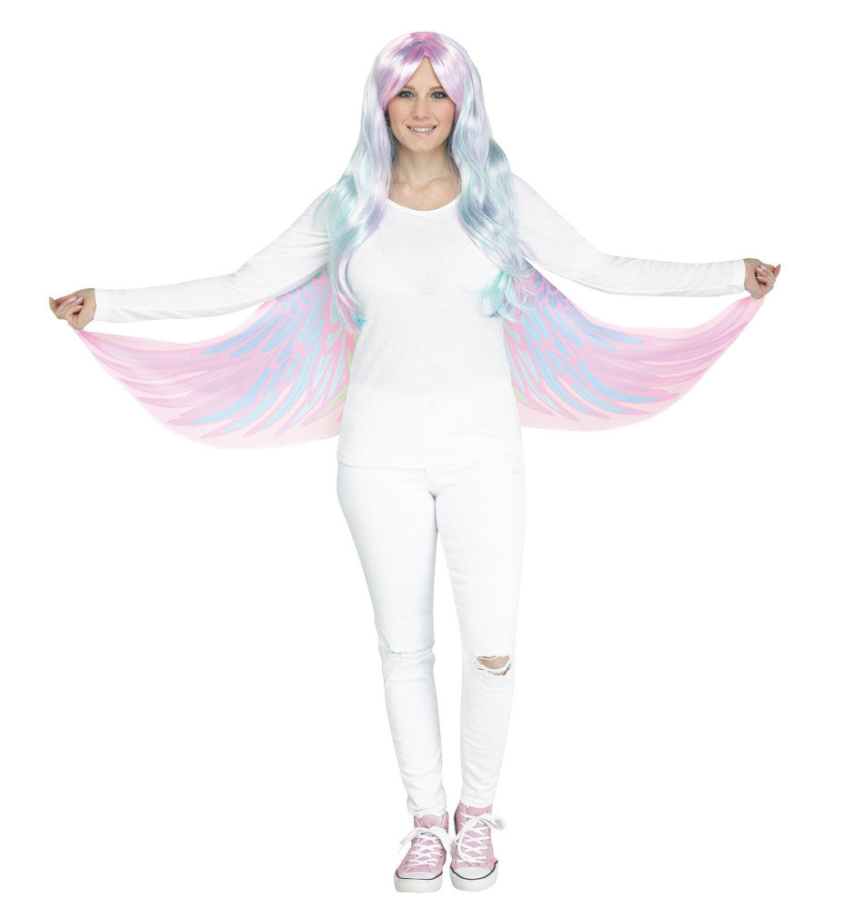 Unicorn Soft Silky Fabric Wings Adult Costume Accessory One pair of soft silky fabric wings with shoulder and finger loops