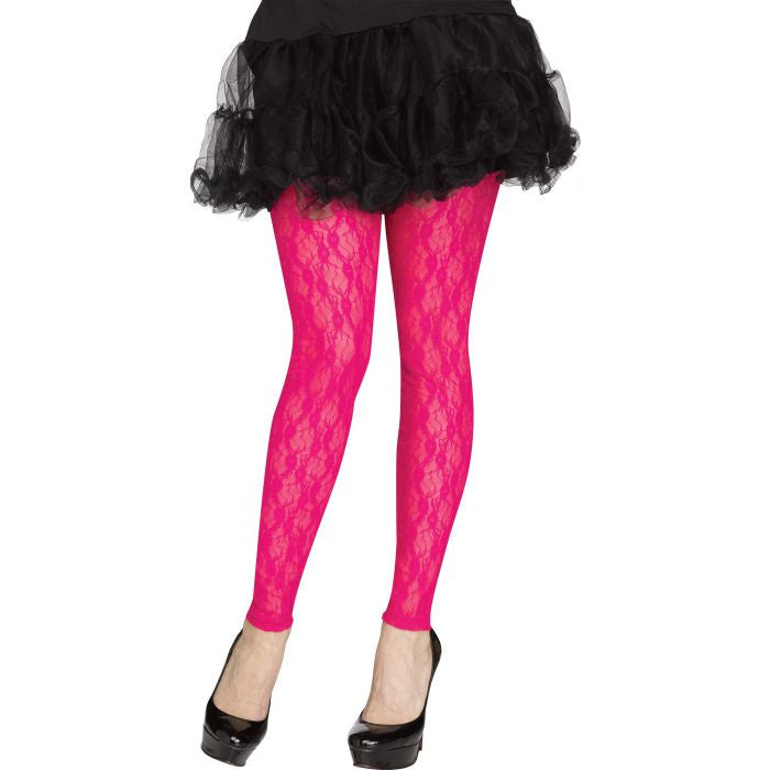 80's Lace Leggings Adult pink
