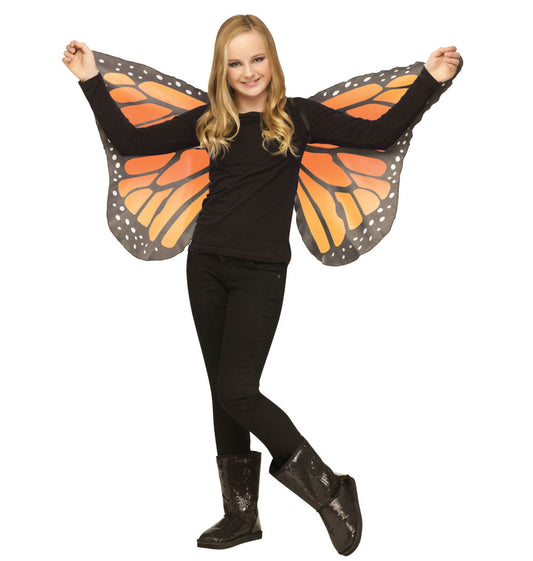 Butterfly Wings Soft Silky Fabric Child Costume Accessory A set of soft and silky fabric wings with shoulder and finger loops