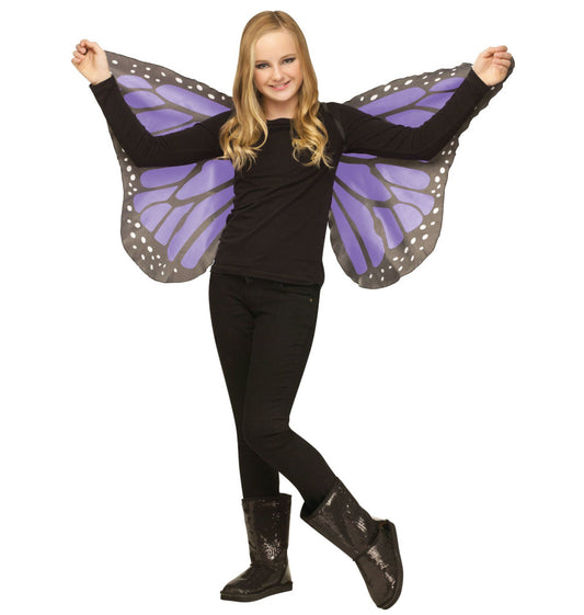 Butterfly Wings Soft Silky Fabric Child Costume Accessory A set of soft and silky fabric wings with shoulder finger loops