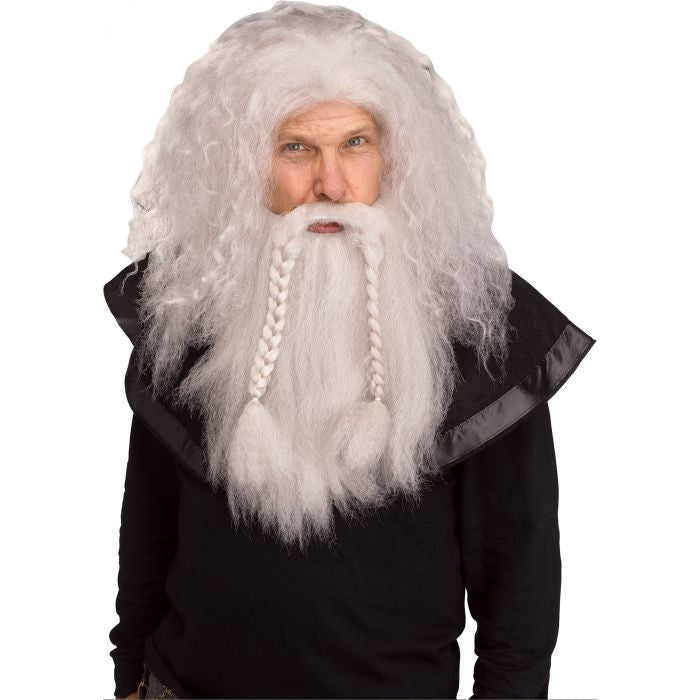 Viking Wig & Beard grey