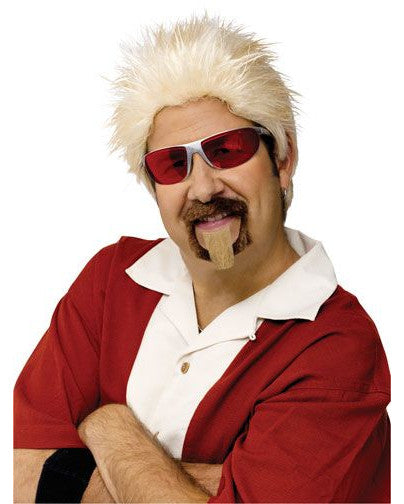 Guy TV Celebrity Chef Wig and Goatee Adult Costume Accessory