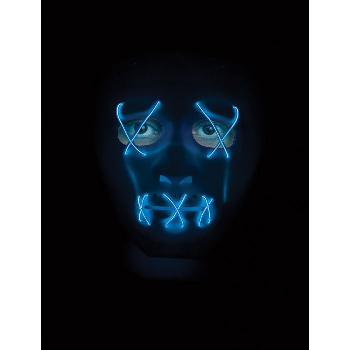 One adult size PVC mask with battery pack